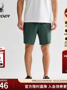 SPYDER蜘蛛春夏男子TRAINING凉感经编布透气舒适运动短裤25MR549M