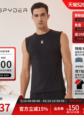 SPYDER蜘蛛春夏男子TRAINING舒适透气户外运动无袖T恤23CS443M