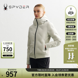 连帽羽绒服24CF212W 保暖短款 SPYDER蜘蛛秋冬女MOUNTAIN LIFE修身