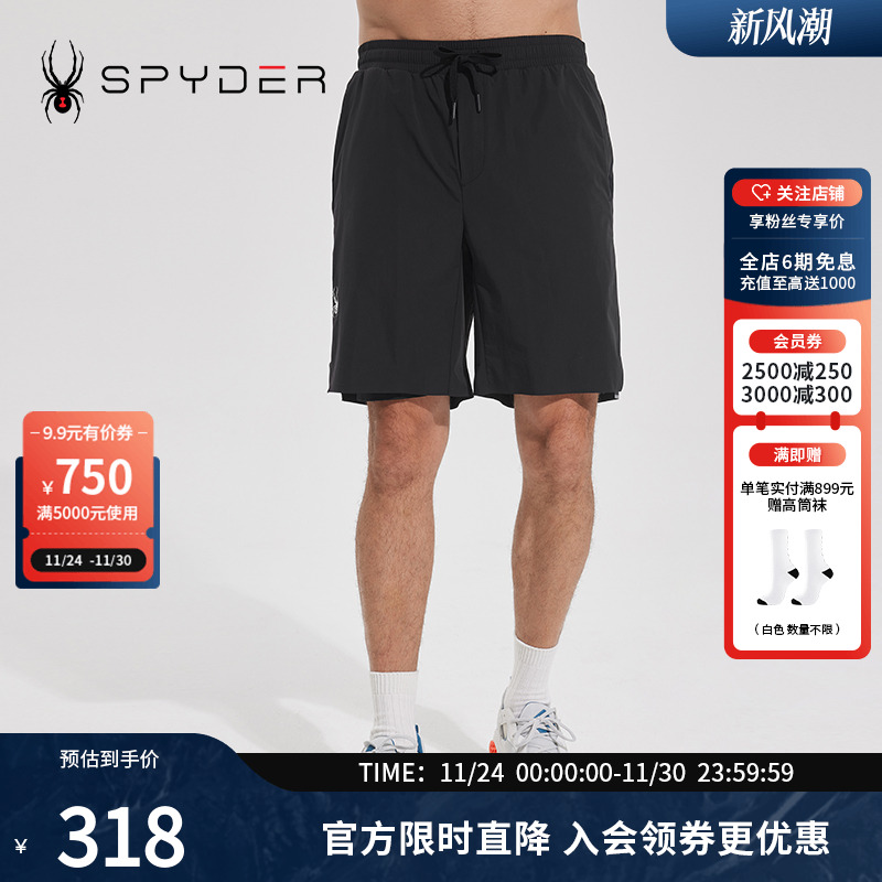 新品短裤下装Spyder运动休闲户外