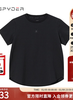 SPYDER蜘蛛春夏女子URBAN LIFE休闲运动舒适短袖圆领T恤24CS414W