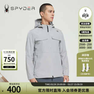 SPYDER蜘蛛春秋男子URBAN LIFE户外运动保暖高领连帽夹克24ES101M