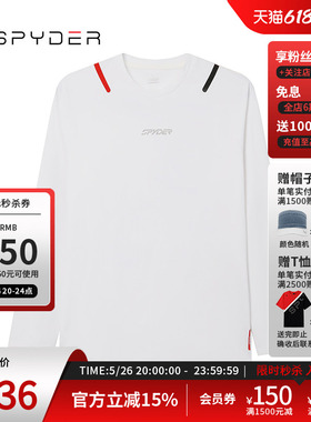 SPYDER蜘蛛秋冬男TRAINING休闲时尚运动针织长袖U领T恤24CR423M