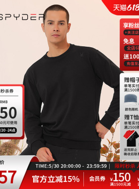 SPYDER蜘蛛秋冬男子SKI LIFE舒适户外休闲加绒圆领卫衣23MR315M