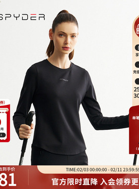 SPYDER秋冬新品女MOUNTAIN LIFE透气户外休闲运动长袖T恤24MF406W