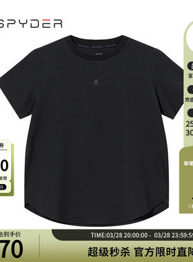 SPYDER蜘蛛春夏女子URBAN LIFE休闲运动舒适短袖圆领T恤24CS414W