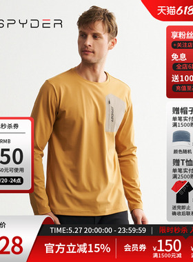 SPYDER蜘蛛秋冬男MOUNTAIN LIFE休闲舒适柔软圆领长袖T恤24CF421M