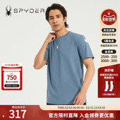 SPYDER蜘蛛男子圆领大logo撞色TRAINING短袖 T恤23MR415M