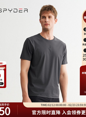 SPYDER蜘蛛春夏男子TRAINING透气户外休闲运动短袖T恤24ER471M