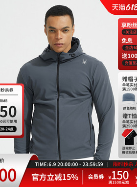 SPYDER蜘蛛春夏男TRAINING保暖透气亲肤舒适简约连帽夹克24ES105M
