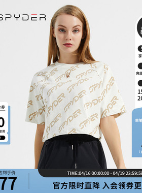 SPYDER蜘蛛女子圆领宽松抽绳镂空356 STYLE短袖T恤23CS438W