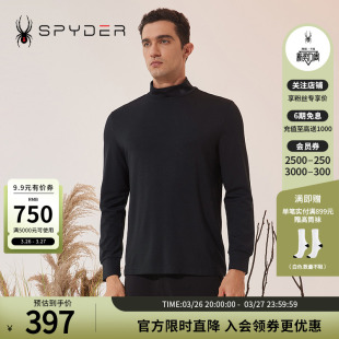 23MR401M 圆领打底T恤衫 SPYDER蜘蛛秋冬男子URBAN LIFE运动长袖