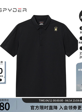 SPYDER蜘蛛春夏男子TRAINING运动商务立领短袖T恤POLO衫24ES433M