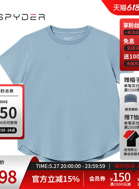 SPYDER蜘蛛春夏女子URBAN LIFE运动休闲舒适短袖圆领T恤24CS414W