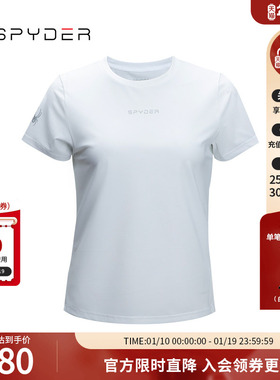 SPYDER蜘蛛夏季女TRAINING圆领透气户外休闲运动短袖T恤24MS424W