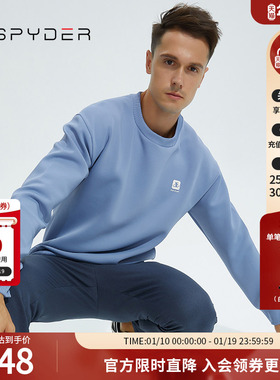SPYDER蜘蛛秋冬男TRAINING时尚舒适亲肤运动套头圆领卫衣22CF313M