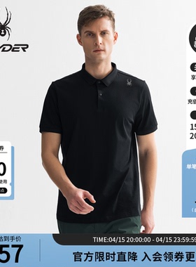 SPYDER蜘蛛夏男TRAINING凉感休闲运动短袖POLO衫商务T恤25MS417M