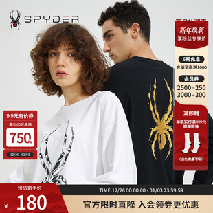 T恤22ES433U STYLE吸湿排汗大LOGO长袖 SPYDER蜘蛛春夏男女同款 356