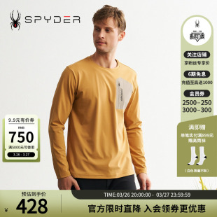 SPYDER蜘蛛秋冬男MOUNTAIN T恤24CF421M LIFE休闲舒适柔软圆领长袖