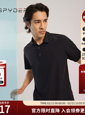 SPYDER蜘蛛春夏男子TRAINING吸湿排汗商务运动POLOT恤衫23MS401M