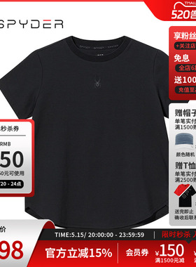 SPYDER蜘蛛春夏女子URBAN LIFE休闲运动舒适短袖圆领T恤24CS414W