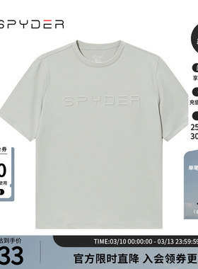 SPYDER蜘蛛春夏女子TRAINING休闲纯色圆领短袖打底T恤24CS422W