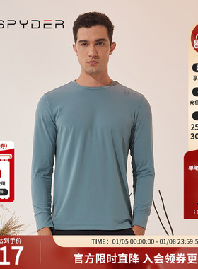 SPYDER新品男子TRAINING秋冬弹力修身T恤长袖保暖内搭23MF425M
