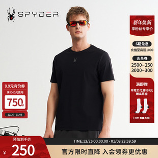 SPYDER蜘蛛春夏男TRAINING简洁休闲弹力运动短袖 圆领T恤24ER471M