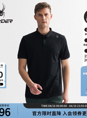 SPYDER蜘蛛夏男TRAINING凉感休闲运动短袖POLO衫商务T恤25MS417M