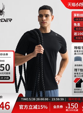 SPYDER蜘蛛春夏男TRAINING吸湿速干凉感运动圆领短袖T恤25MS415M