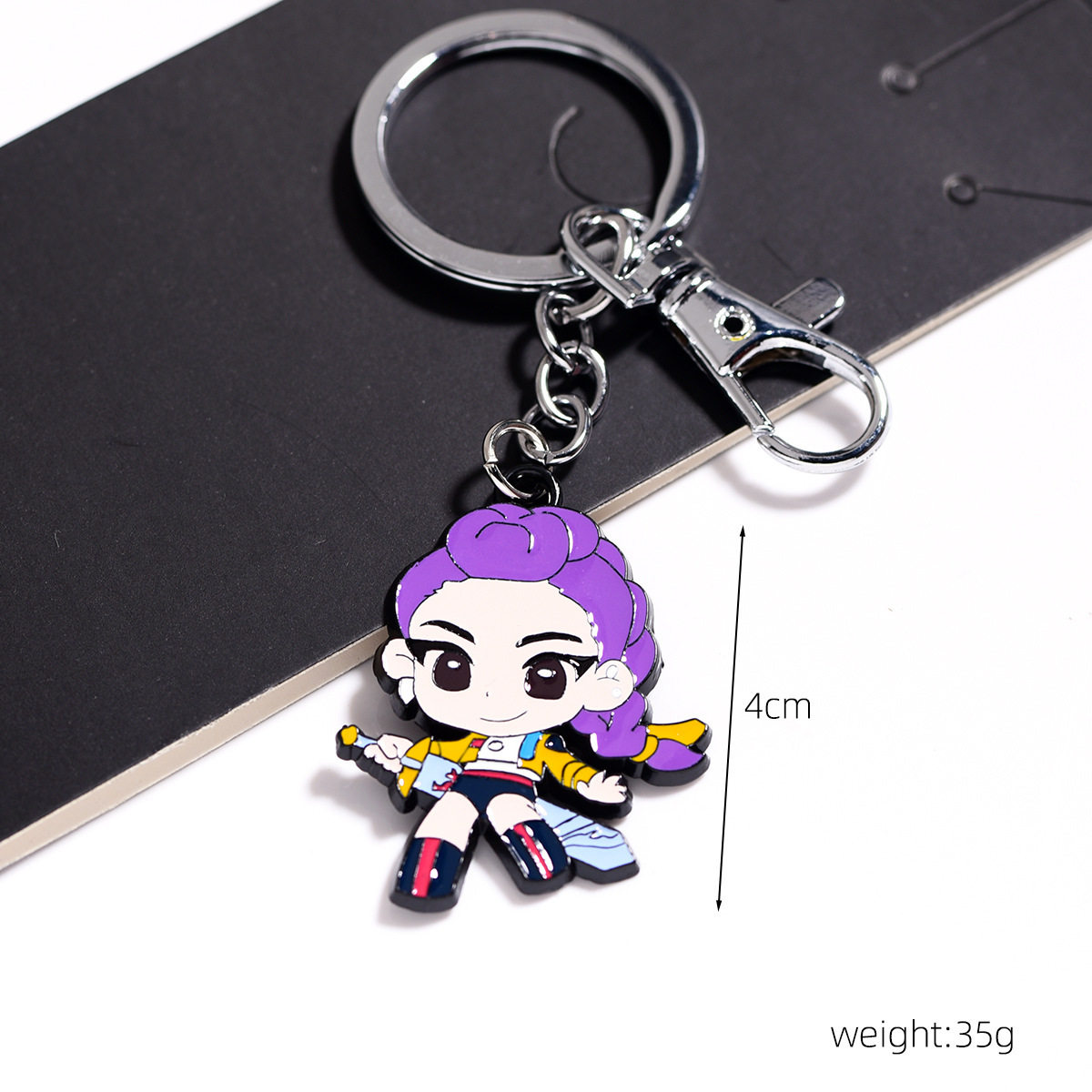 卡通kpop猎魔女团金属钥匙扣小挂件学生书包挂饰钥匙圈链项链配饰