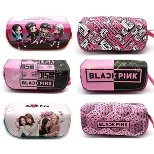 精美帆布动漫韩国女子组合Blackpink铅笔袋学生大容量文具盒钱包