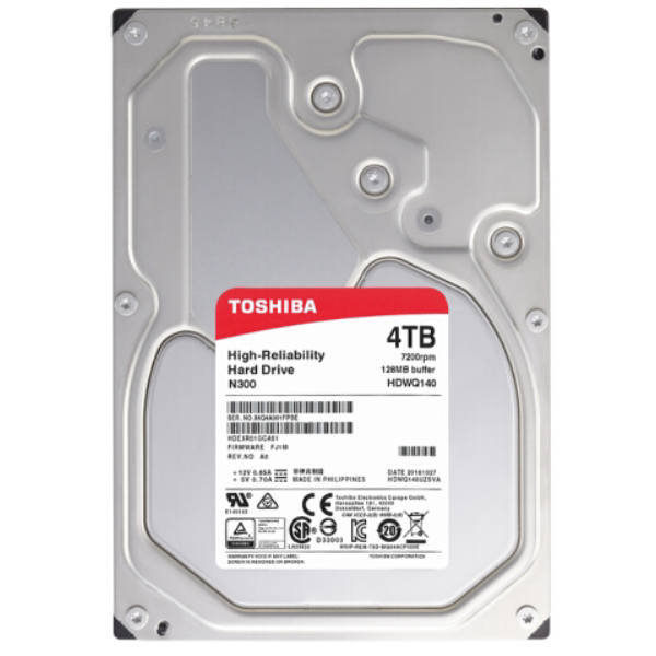 東芝（TOSHIBA）N300 4TB 7200轉 128M NAS(網絡存儲)硬盤HDWQ140在類目 電腦硬件/顯示器/電腦周邊, 機械硬盤中 - 來自Buy2taobao.com提供專業的淘寶代購服務