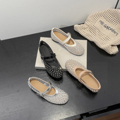 法式 网纱增高5cm闪钻单鞋 轻奢气质玛丽珍小码 一三良品新款 33女鞋