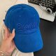 2026百搭复古字母刺绣蓝色棒球帽显脸小遮阳