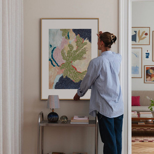 《自然绮梦》 现代简约中古客厅玄关装饰沙发大幅画抽象植物挂画