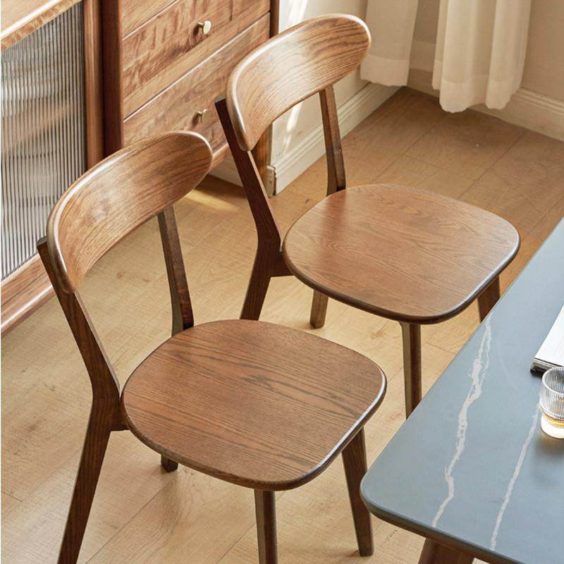 实木椅子家用餐椅黑胡桃木靠背凳子路易斯椅轻奢高级感客厅餐桌椅