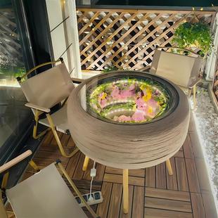 花海轮胎茶几材料包全套配件手工DIY轮胎改造桌子小茶几沙发边几