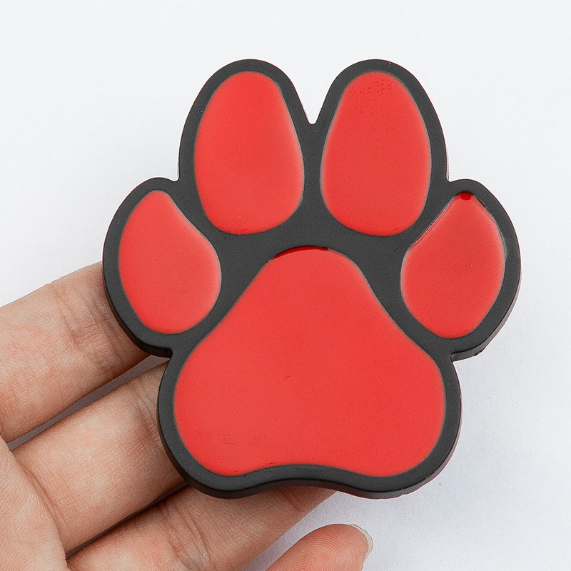 3d个性金属熊掌车贴汽车趣味可爱脚掌印车标尾标创意划痕贴车身贴