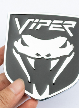 福特汽车VIPER蝰蛇车贴个性眼镜蛇金属车标道奇蝰蛇3D立体贴尾标