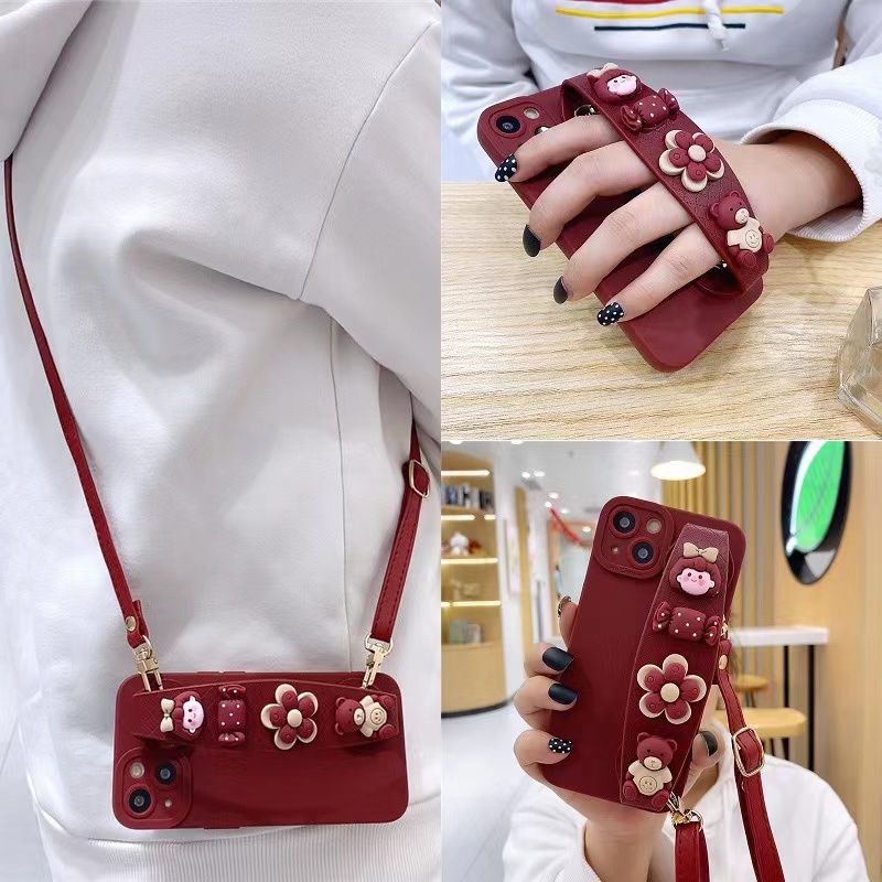 女孩花朵小熊腕带适用realme系列