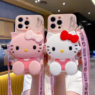 HelloKitty凯蒂猫零钱包适用vivos30promini手机壳x200ultra软硅胶x80x70斜挎绳x23幻彩版x21可爱s12女s6s5套