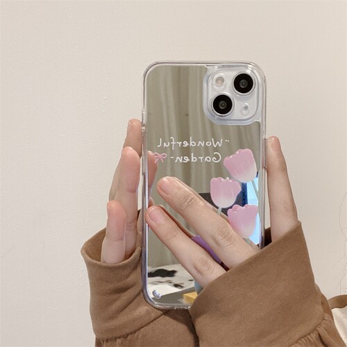 vivo电镀硅胶小清新郁金香镜面壳