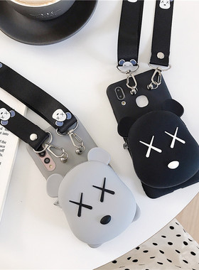 vivoy69手机壳u3x软硅胶vivo零钱包y55a卡通y51tl背带x6plus斜挎挂绳v3max女潮Y53L外壳xplay6步步高y17套y19