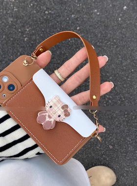 立体格纹KT猫零钱卡包适用畅享80se手机壳50/60x麦芒40/30/20/11斜跨绳2026新款NZONE S7时尚10e女sp300畅亨Z