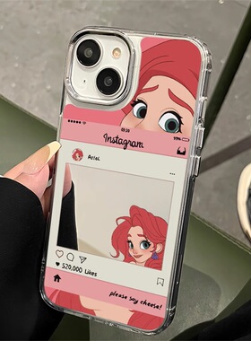 卡通公主ins镜面适用3i华为hinova9手机壳10se新款11pro少女心5z补妆镜子nova6创意7se电镀4e防摔sp300硬壳2s