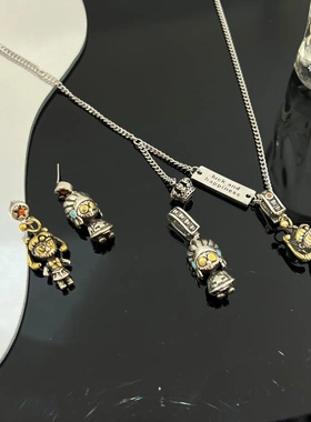 嘻哈欧美项链卡通吊坠项链