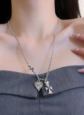 辣妹克罗十字架项链网红