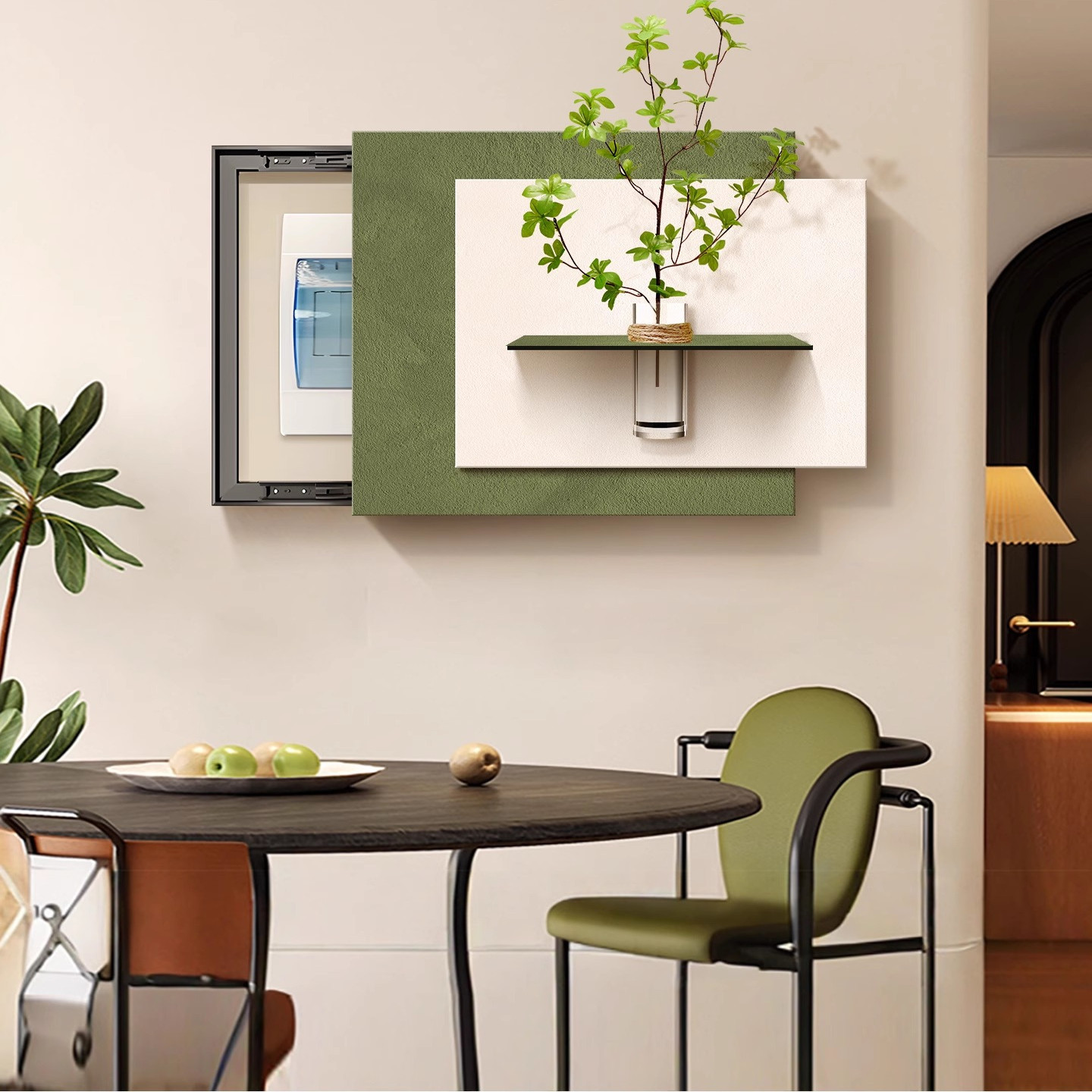 水培绿植电表箱装饰画2025新款配电箱挂画餐厅弱电箱电闸箱遮挡画