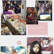 One Piece Anime Tapestry Ins Treo Naruto Hai Yuan Cartoon Dorm Bộ đồ giường trang trí để lập bản đồ tùy chỉnh - Tapestry